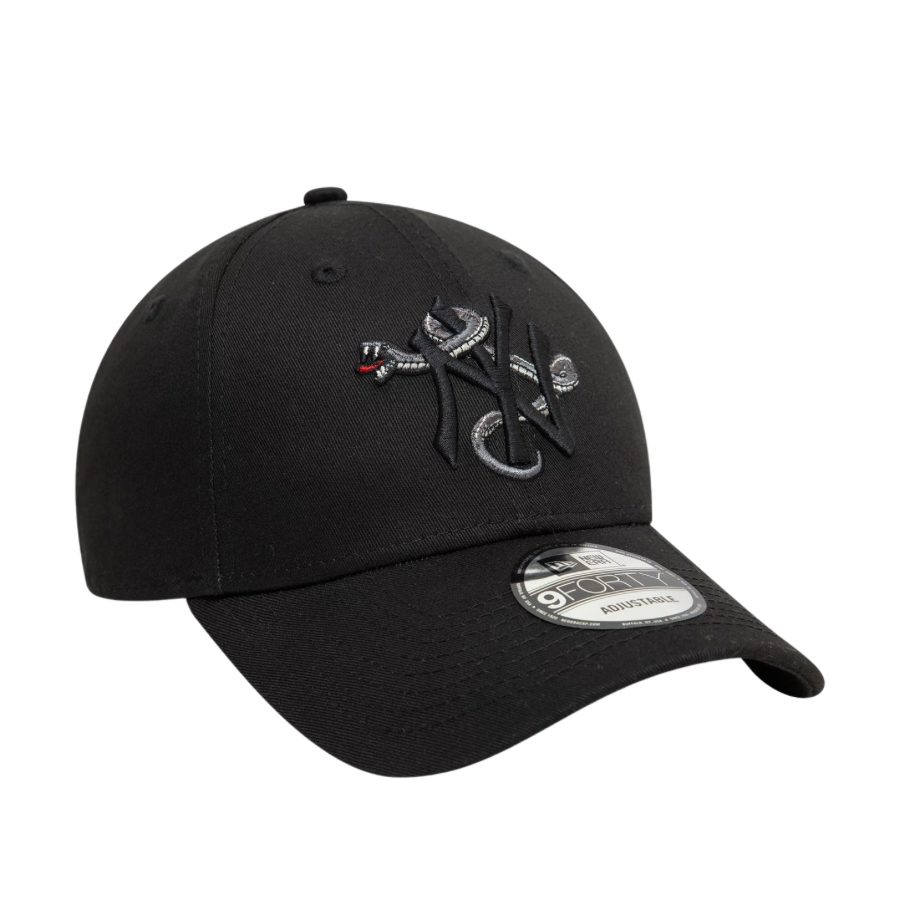 New York Yankees MLB Icon Black 9FORTY Adjustable Cap