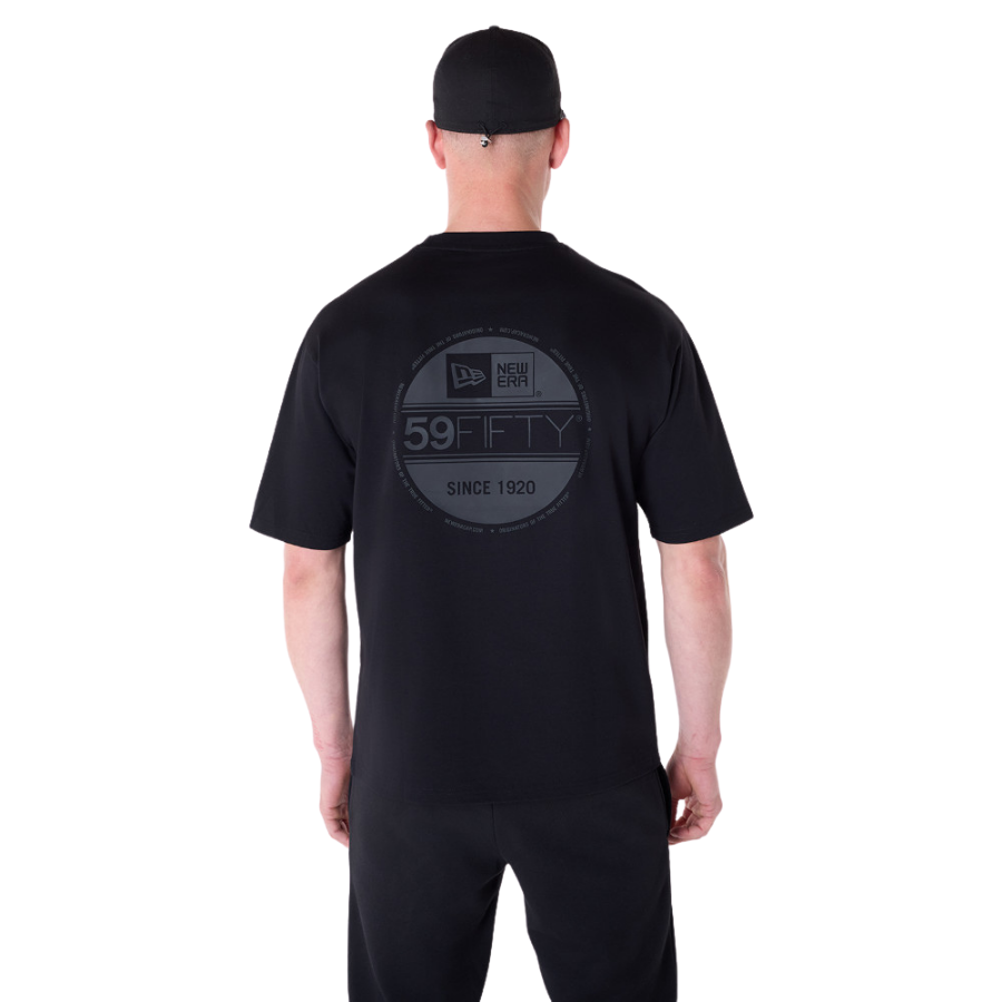 New Era Sticker Black Oversized T-Shirt