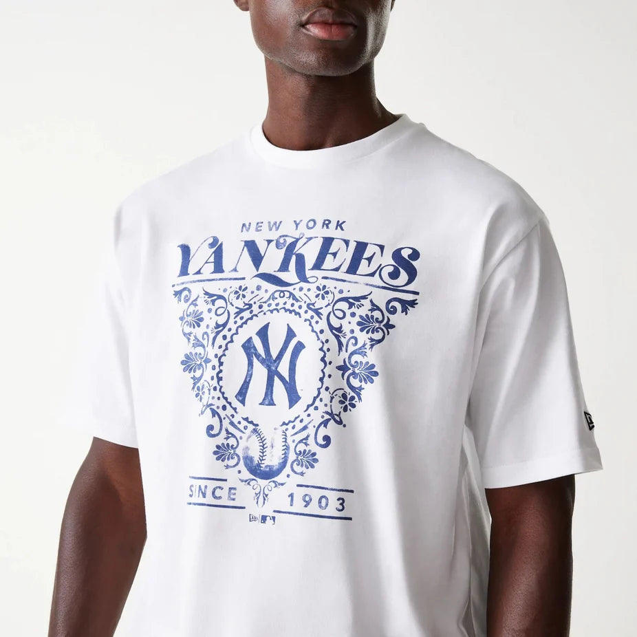 MLB FLORAL GRPHC OS חולצת טי שרט שרוול קצר