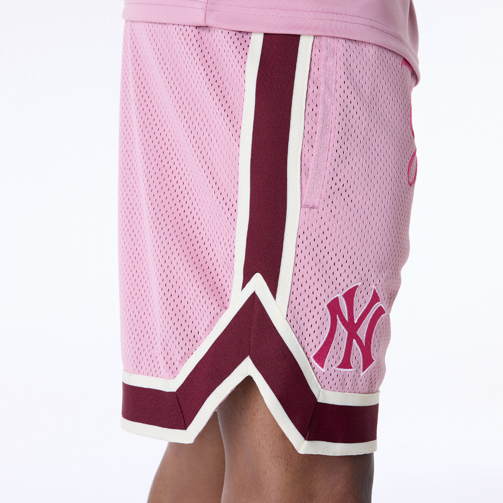 New York Yankees MLB Floral Dark Pink Shorts