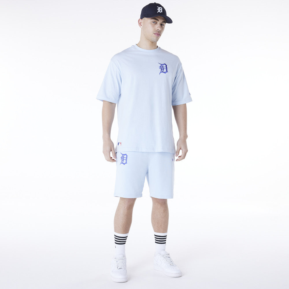 Detroit Tigers MLB League Essential Pastel Blue Oversized T-Shirt