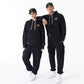 New Era Script Black Script Logo Black Oversized Pullover Hoodie