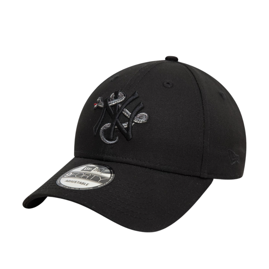 New York Yankees MLB Icon Black 9FORTY Adjustable Cap