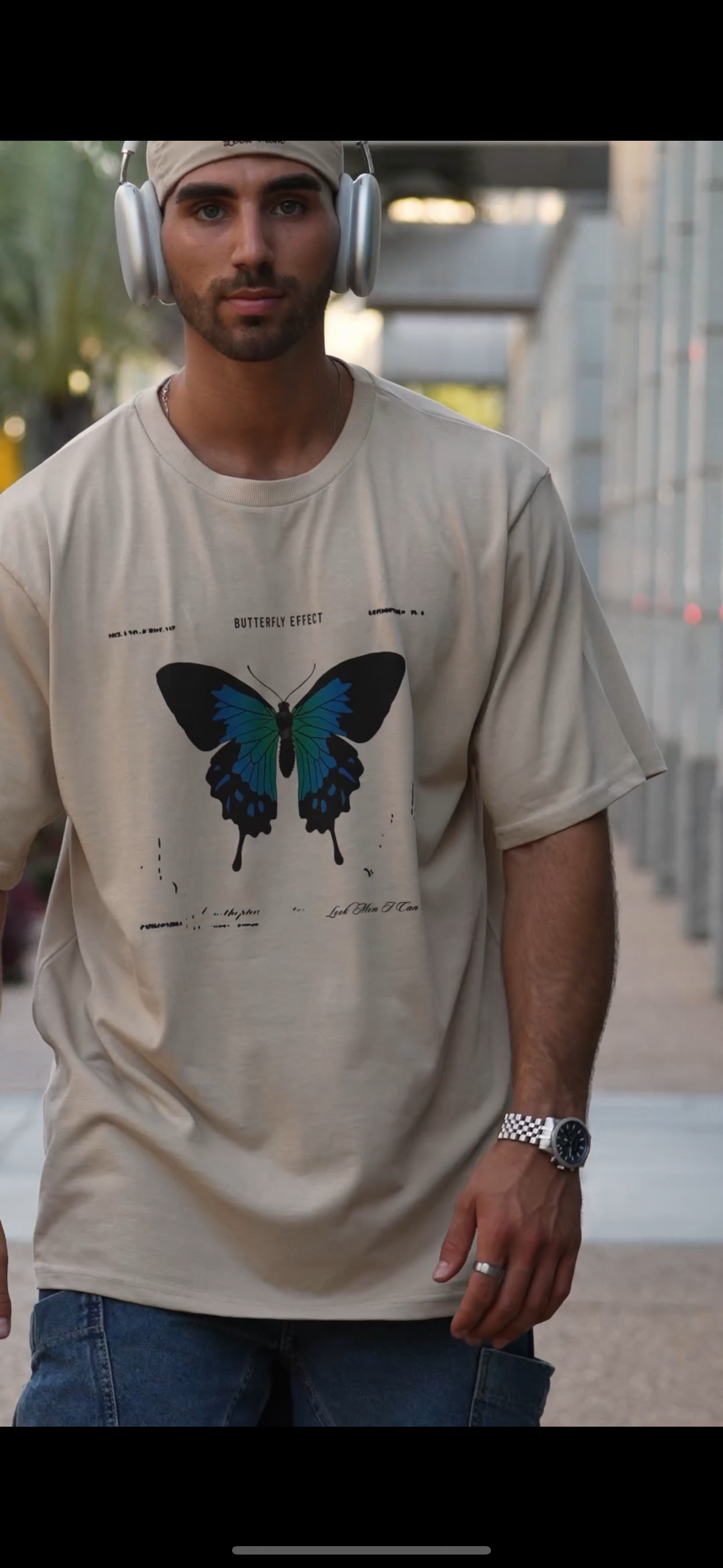 Brown T-shirt - Butterfly Sneakers