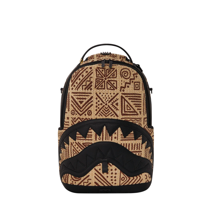 BACKPACK : RAFFIA PALM SHARK