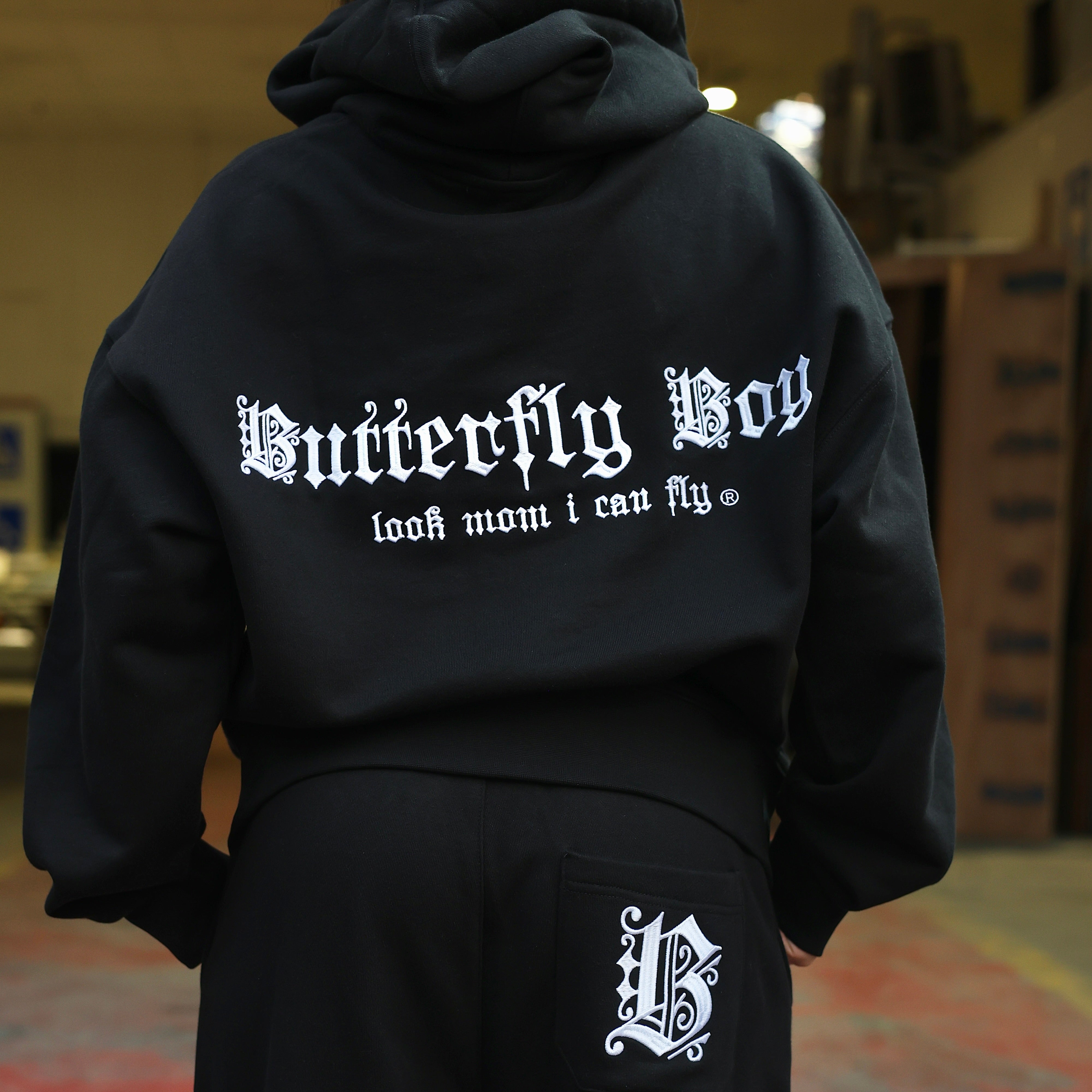 BUTTERFLY BOY WINTER FULL SUIT - BLACK