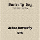 THE SIX - 2/6 - Zebra butterfly - T shirt