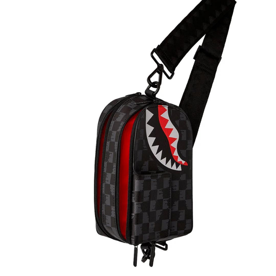 SPRAYGROUND DRIP CHECK SHARK SLING