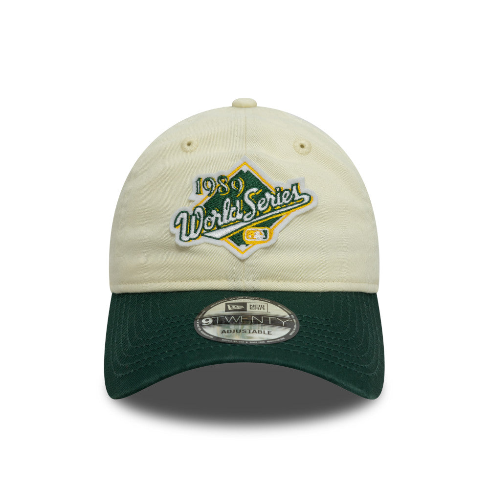 Oakland Athletics World Series Patch Cream 9TWENTY Adjustable Cap