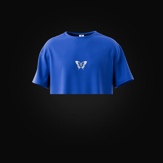 W THE SIX - 5/6 - Blue Morph - Crop T shirt