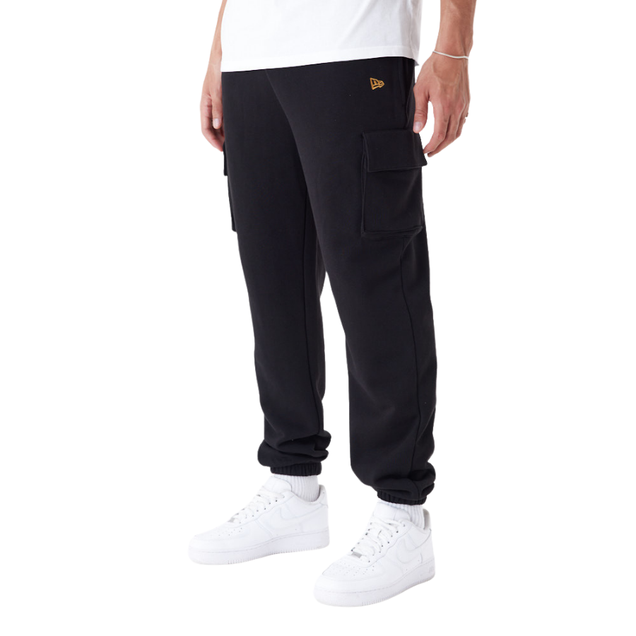 New Era Script Black Cargo Joggers