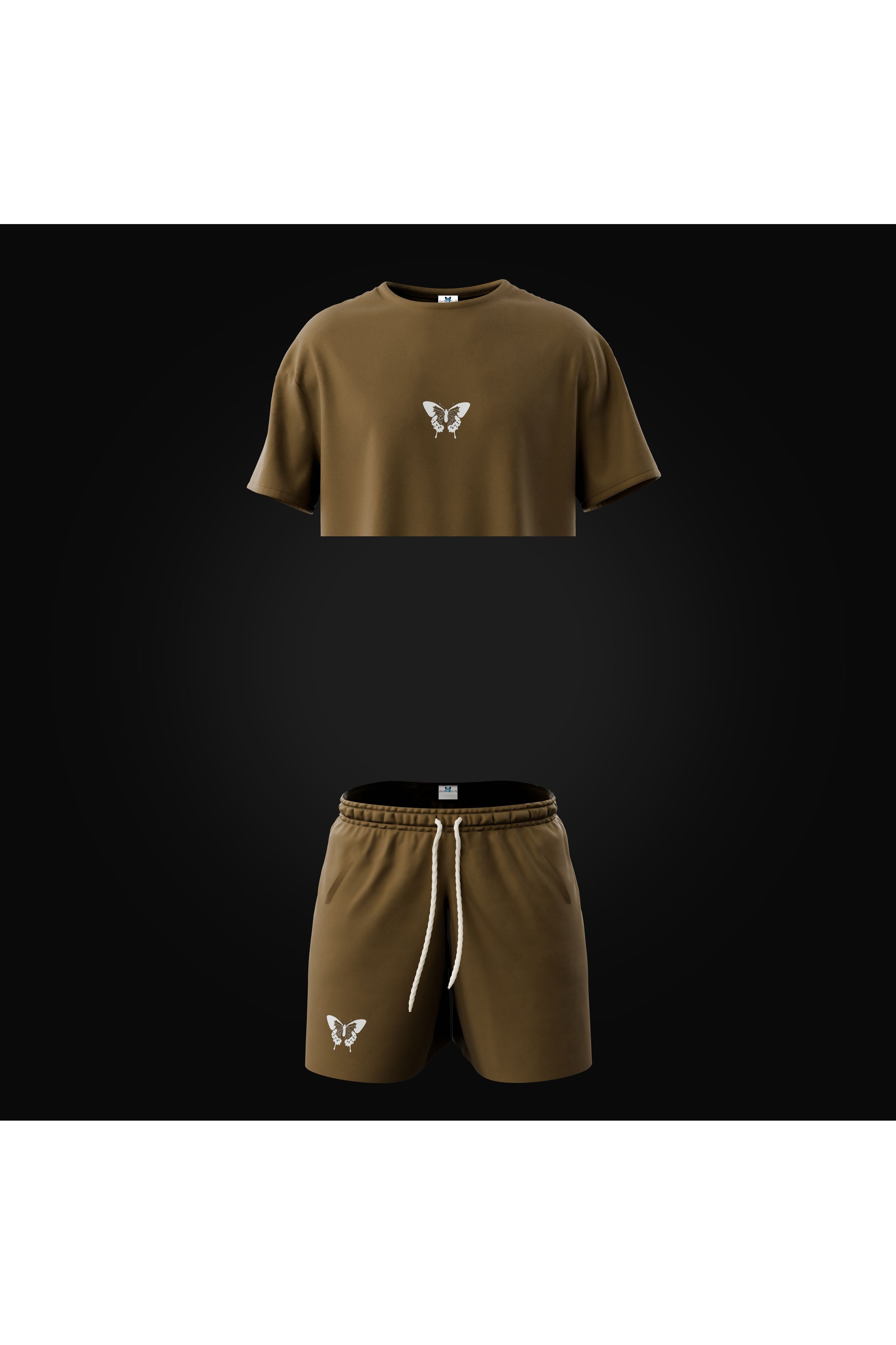 W THE SIX - 6/6 - Dead Leaf Butterfly - Crop T shirt - Butterfly Sneakers
