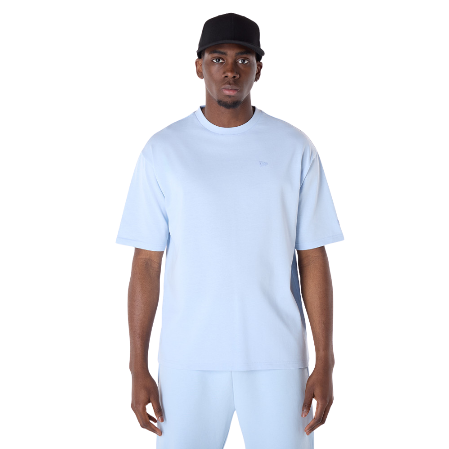 New Era Sticker Pastel Blue Oversized T-Shirt