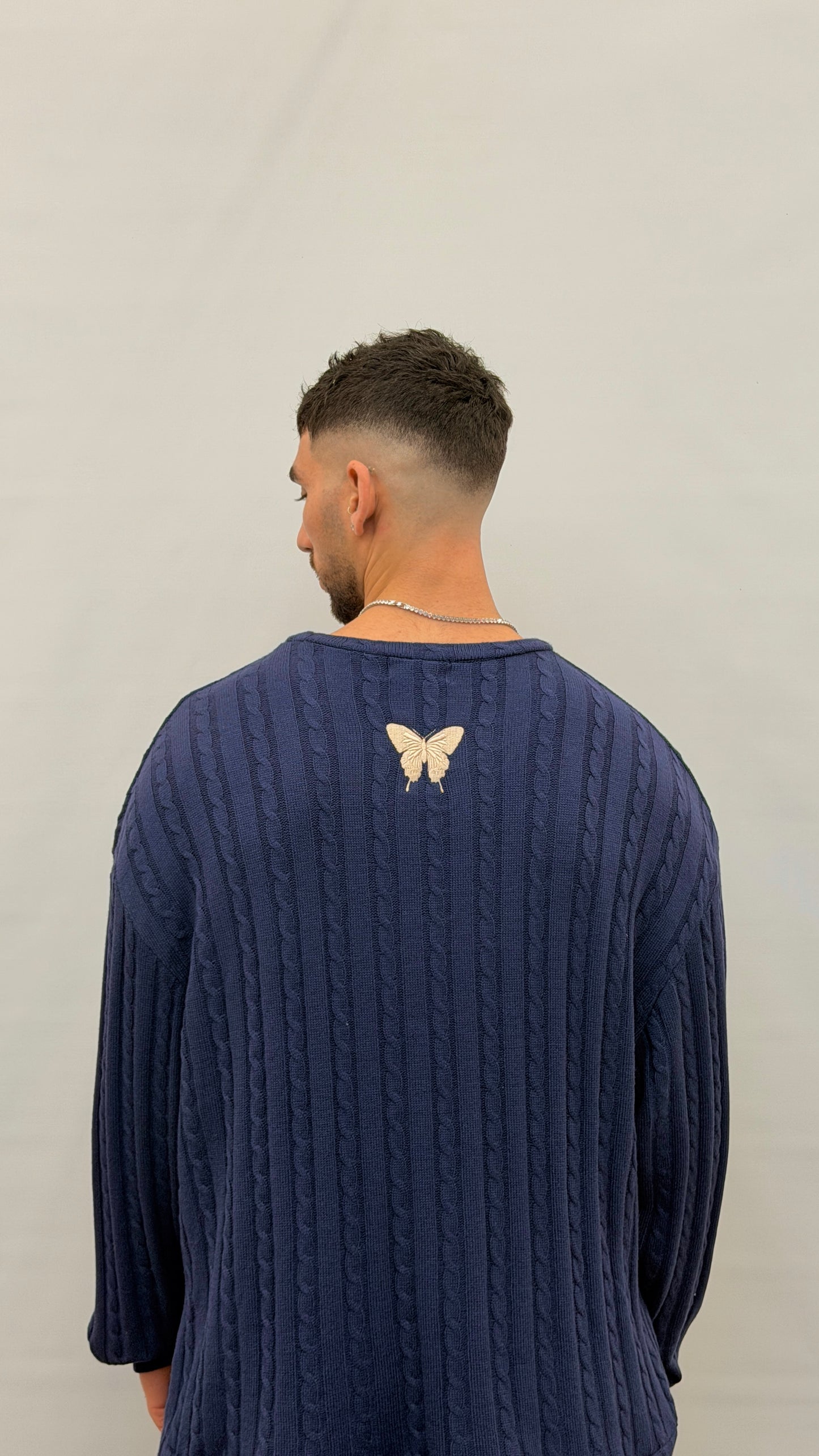 Butterfly Boy Signature Cable Knit - Blue