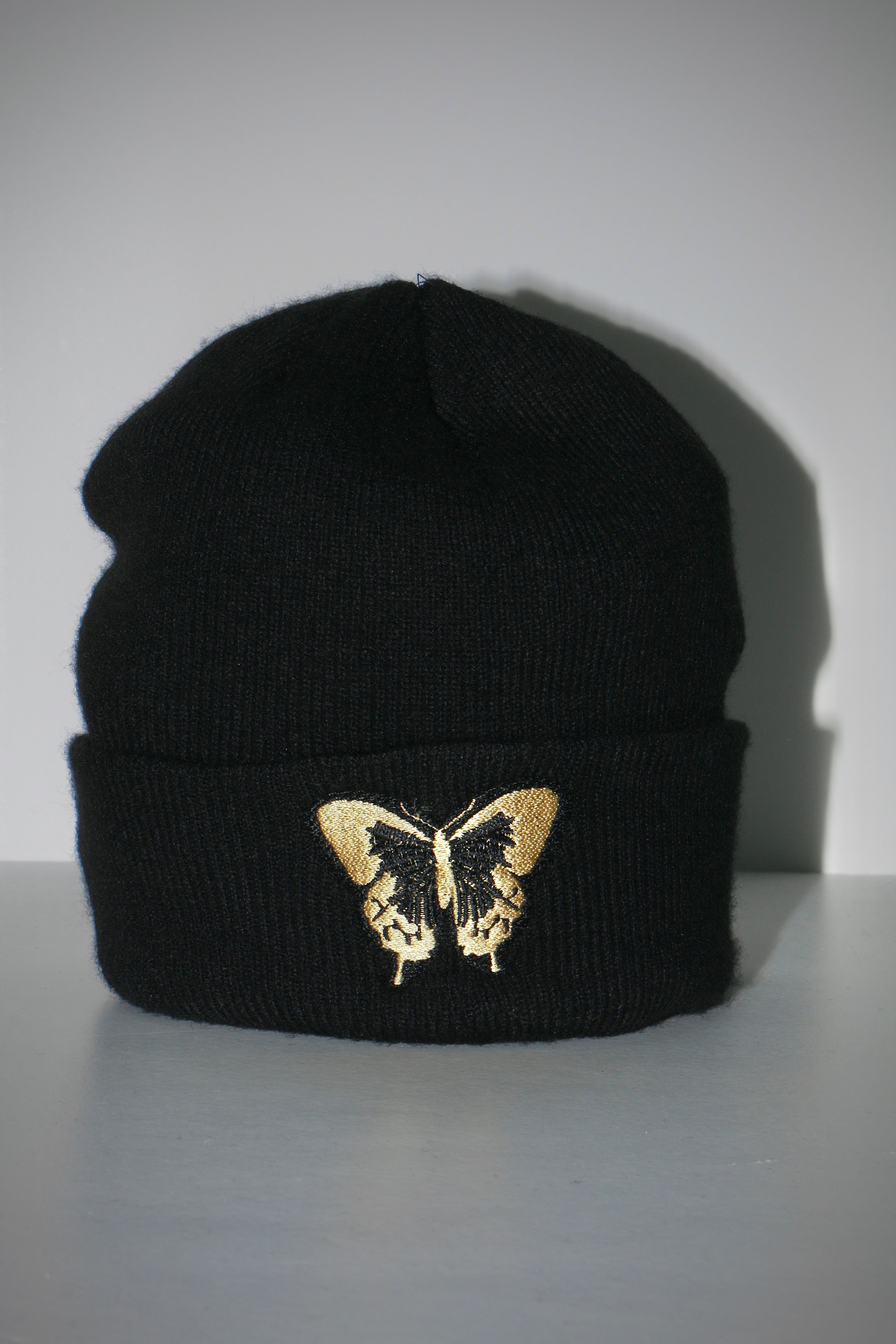 BUTTERFLY BOY BEANIE-METALLIC GOLD