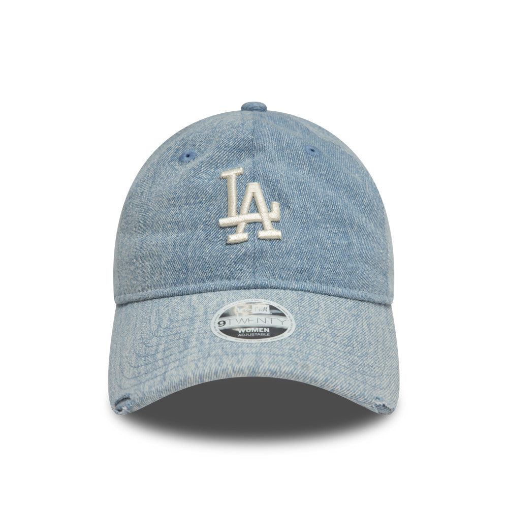 LA Dodgers Womens Acid Denim Pastel Blue 9TWENTY Adjustable Cap