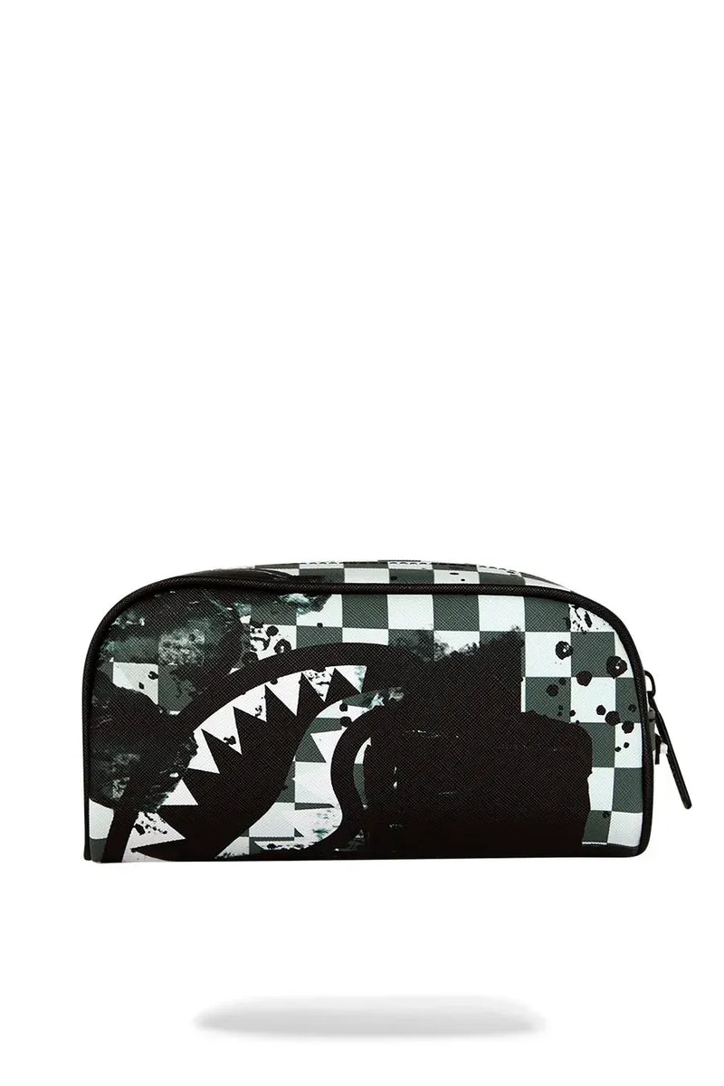 PAINTED OVER CHECK PENCIL POUCH קלמר - Butterfly Sneakers