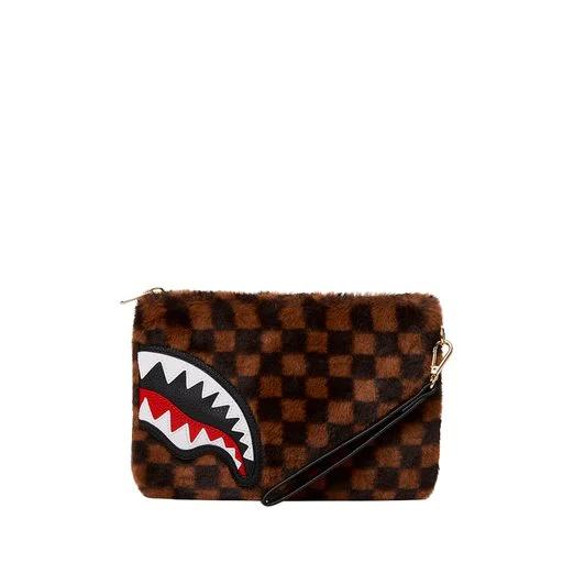 SPRAYGROUND FUR SHARKS IN PARIS CROSS-OVER CLUTCH