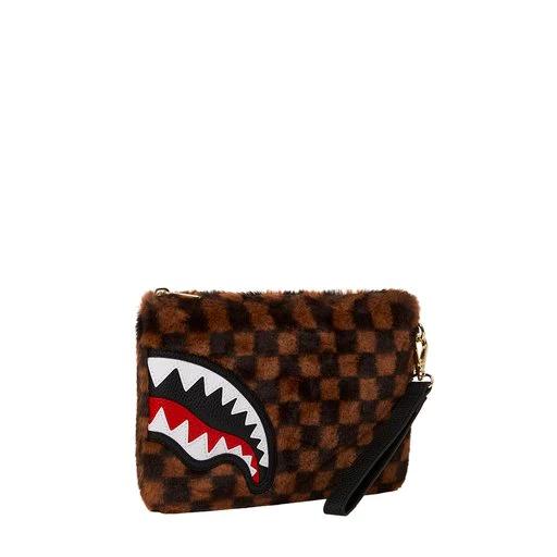 SPRAYGROUND FUR SHARKS IN PARIS CROSS-OVER CLUTCH