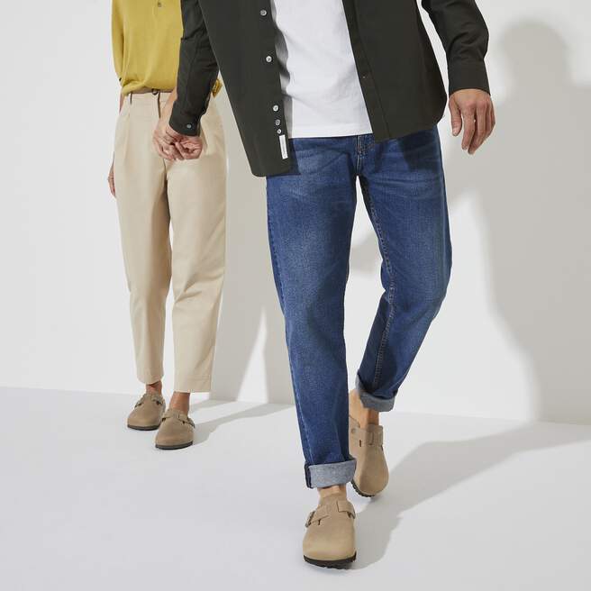 Birckenstok Boston Tabacco Brown כפכפי בירקנשטוק בוסטון יוניסקס חום טבק