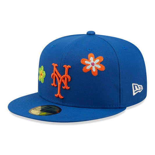 New York Mets MLB Flower Blue 59FIFTY Fitted Cap - New era
