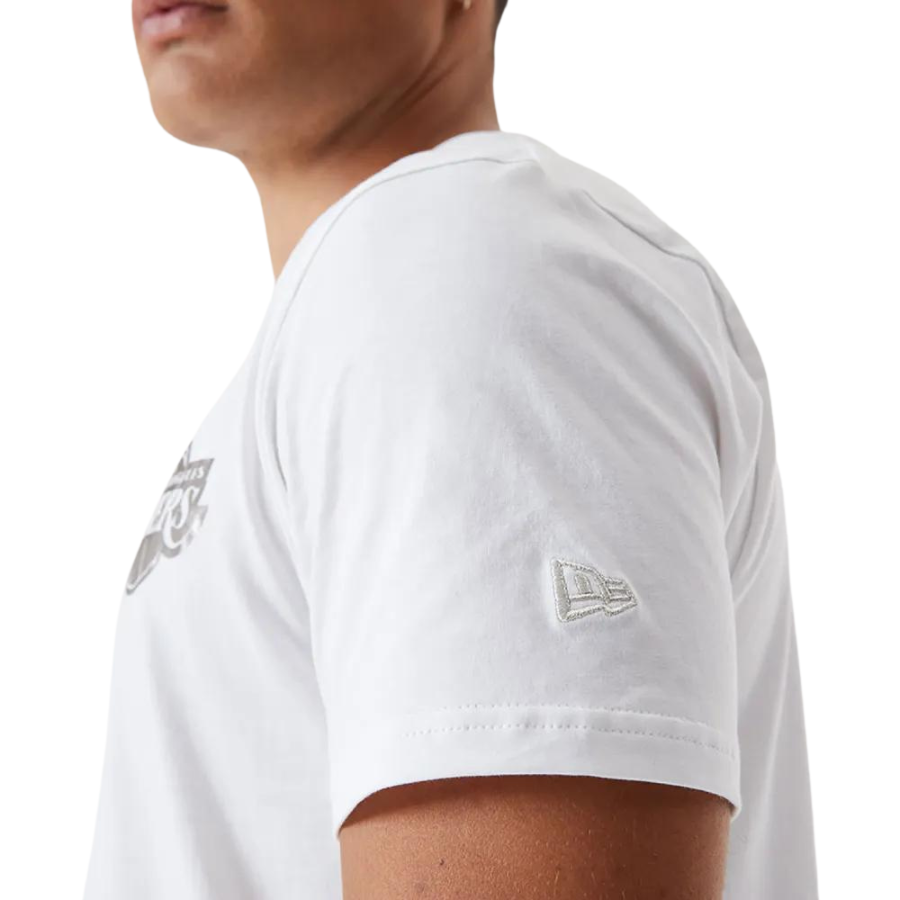 NEW ERA LA Lakers Metallic White T-Shirt