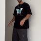 Black T-shirt - Butterfly Sneakers