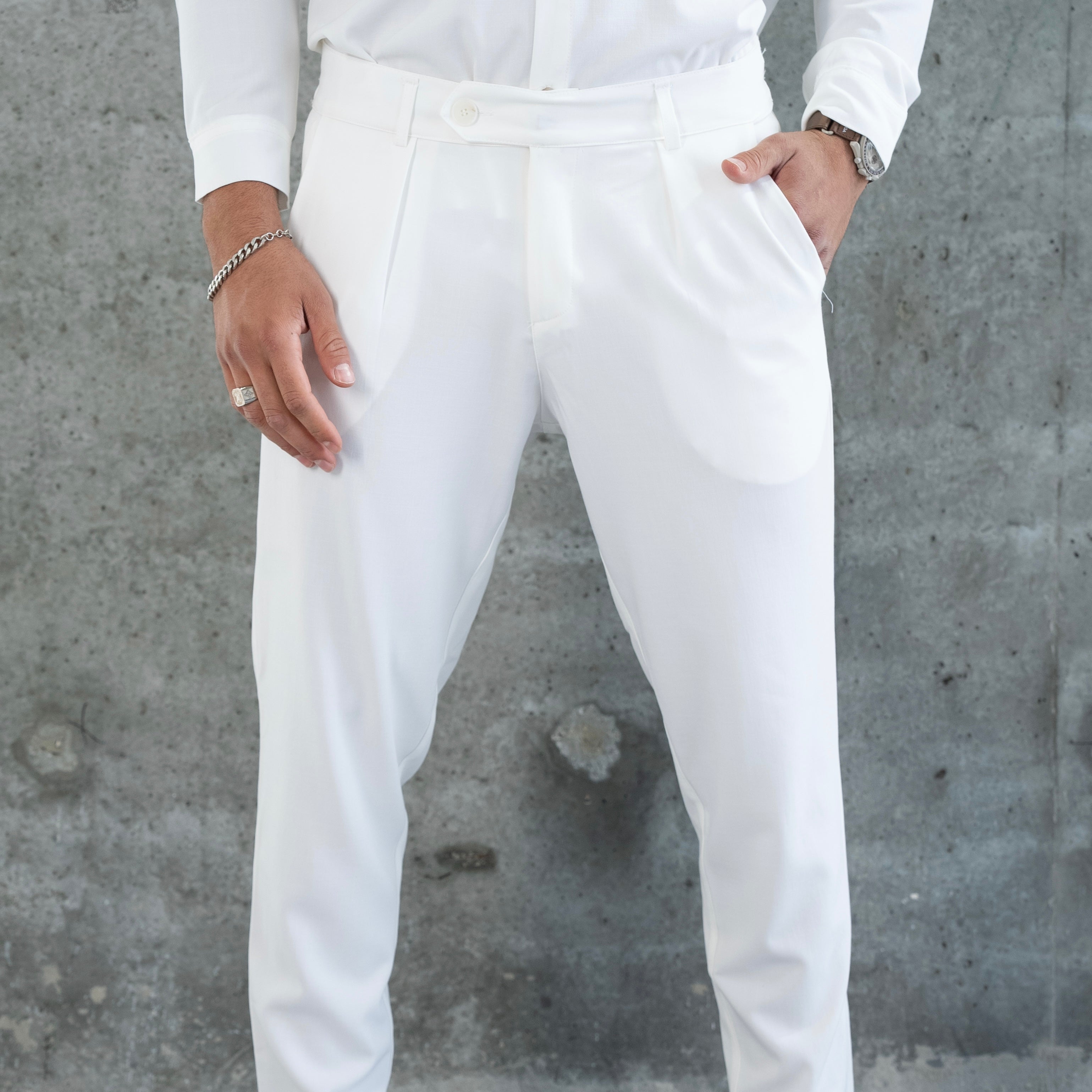 ELEGANT PANTS MAX MARA - WHITE