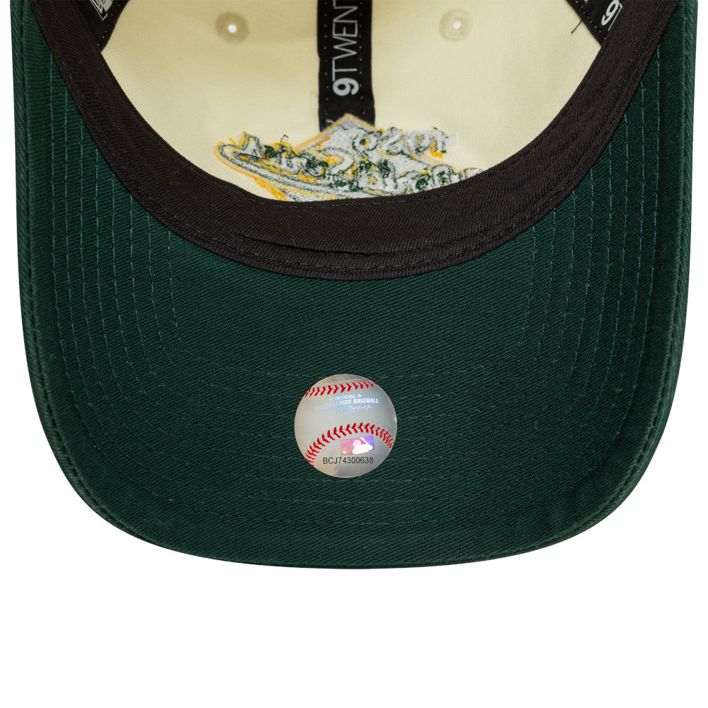 Oakland Athletics World Series Patch Cream 9TWENTY Adjustable Cap