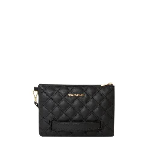 SPRAYGROUND BLACK MAMBA QUILTED CROSS OVER CLUTCH