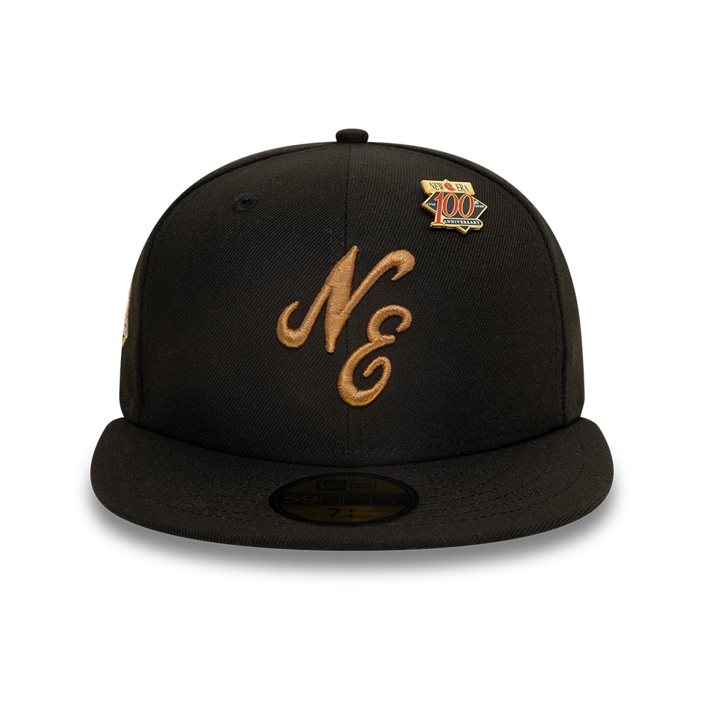 New Era Script Black 59FIFTY Fitted Cap