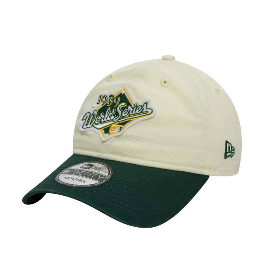 Oakland Athletics World Series Patch Cream 9TWENTY Adjustable Cap