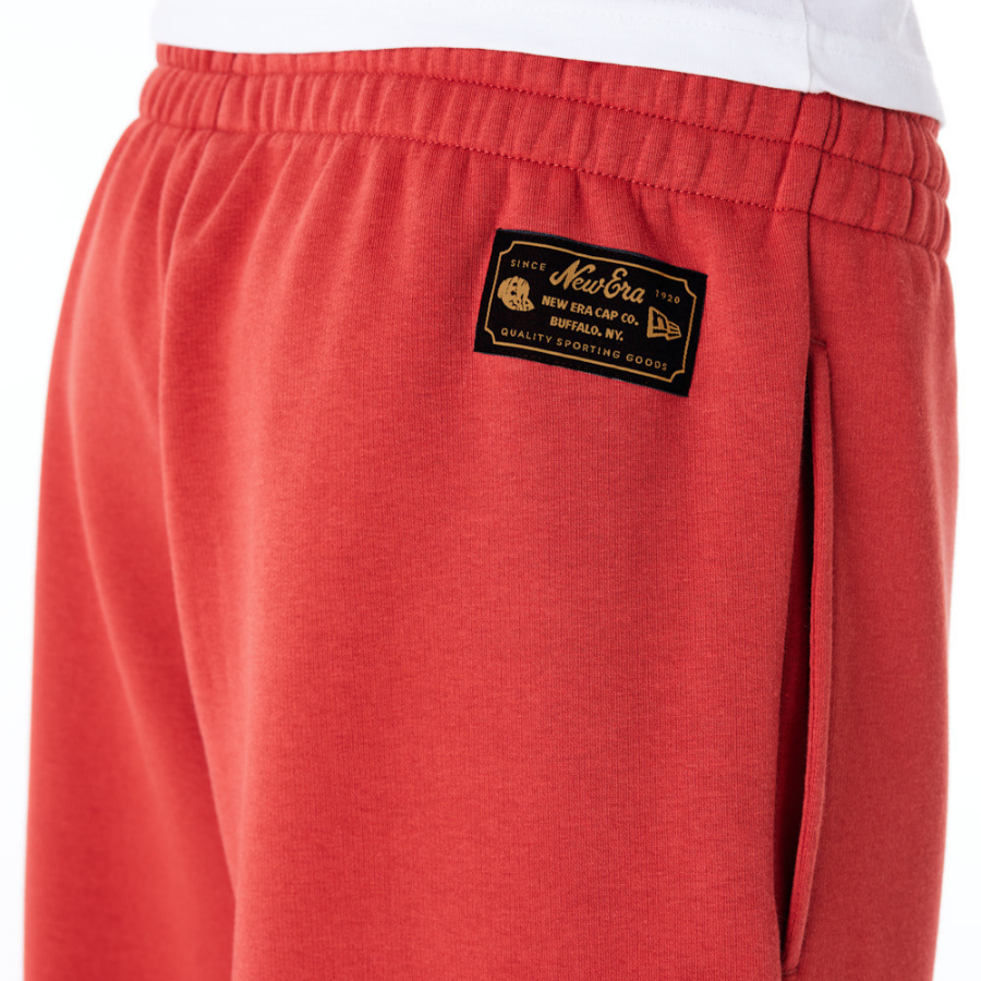 New Era Cargo Joggers Script Red Fleece