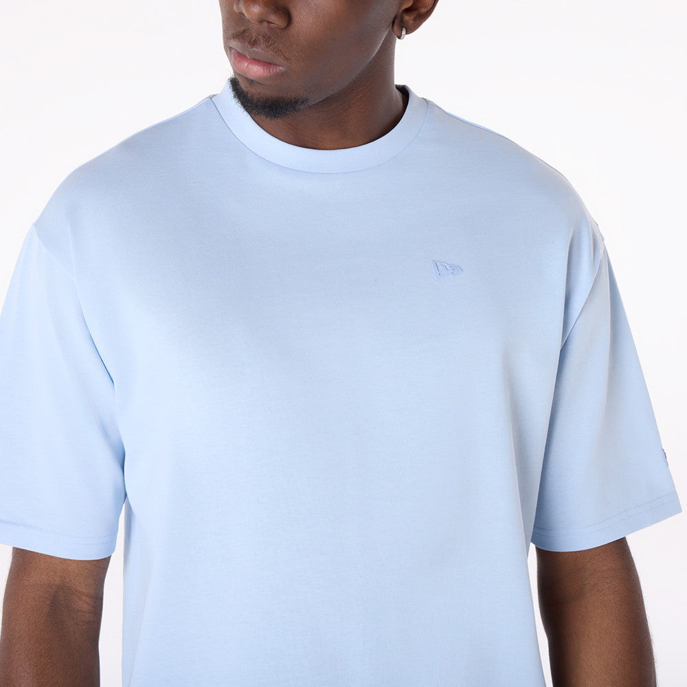 New Era Sticker Pastel Blue Oversized T-Shirt