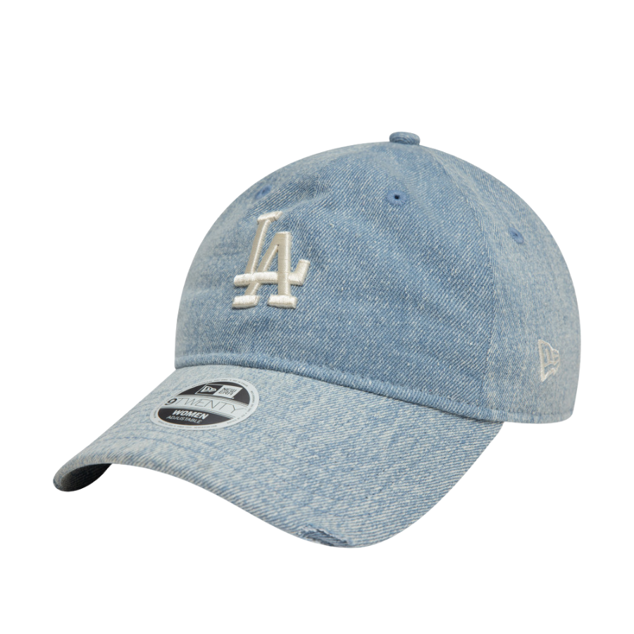 LA Dodgers Womens Acid Denim Pastel Blue 9TWENTY Adjustable Cap