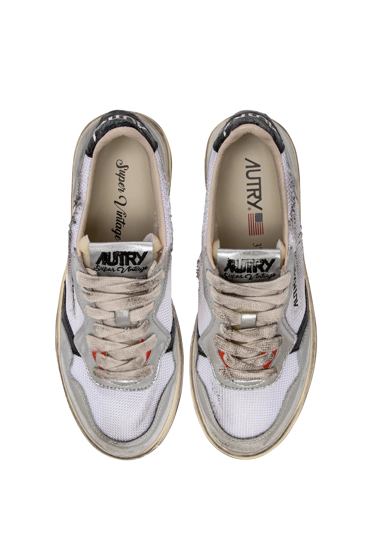 SUPER VINTAGE SILVER BLACK & WHITE - Butterfly Sneakers