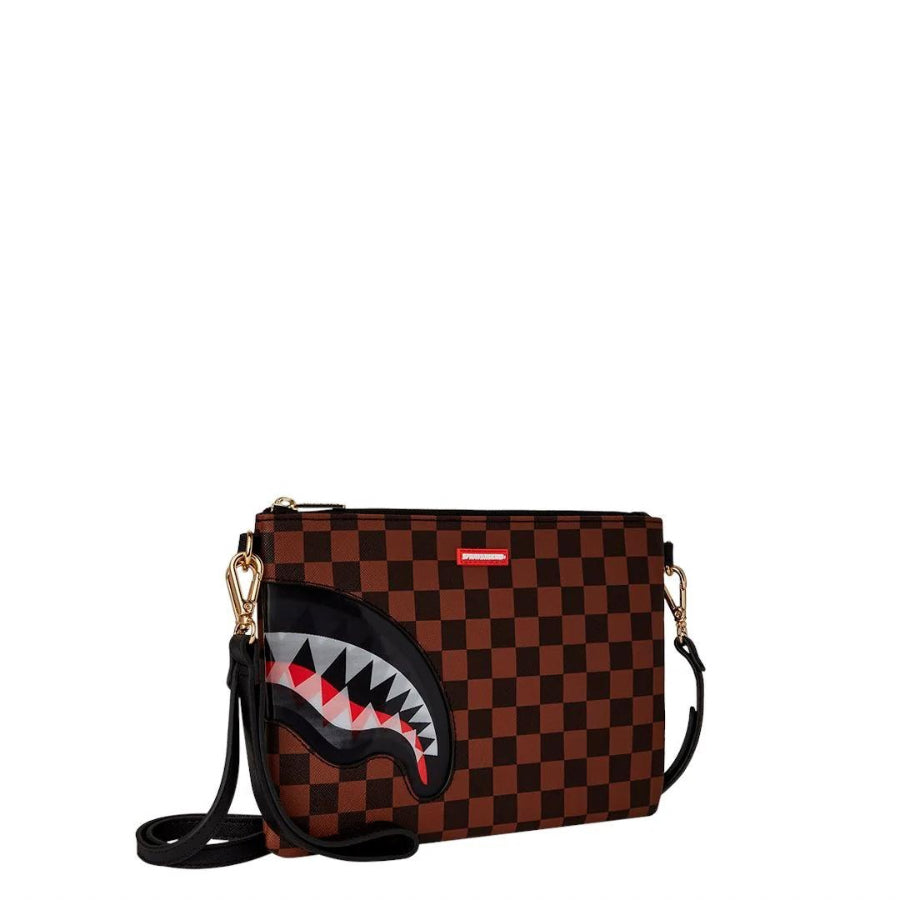 SPRAYGROUND SHARKS IN PARIS LENTICULAR CHOMP CROSSOVER CLUTCH