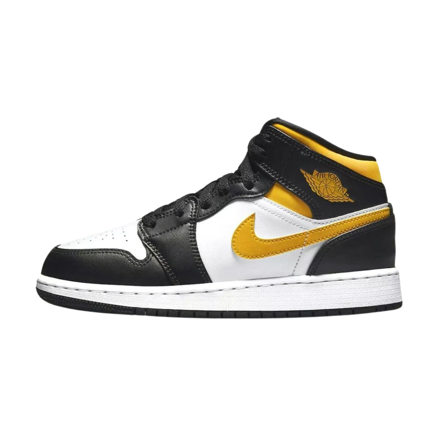 Jordan 1 Mid White Pollen Black