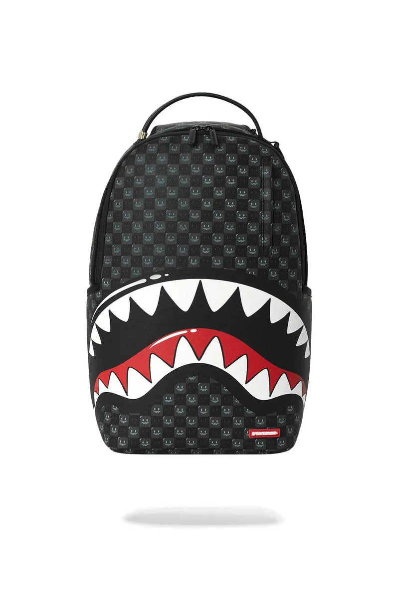 SHARKS IN PARIS WTF BUBBLE BLACK CHECK DLXSV BACKPACK תיק גב