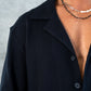 ELEGANT SHIRT WAFFLE - BLACK