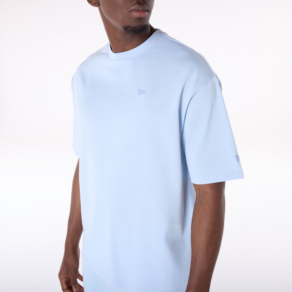 New Era Sticker Pastel Blue Oversized T-Shirt