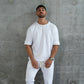 ELEGANT T SHIRT WAFFLE - WHITE