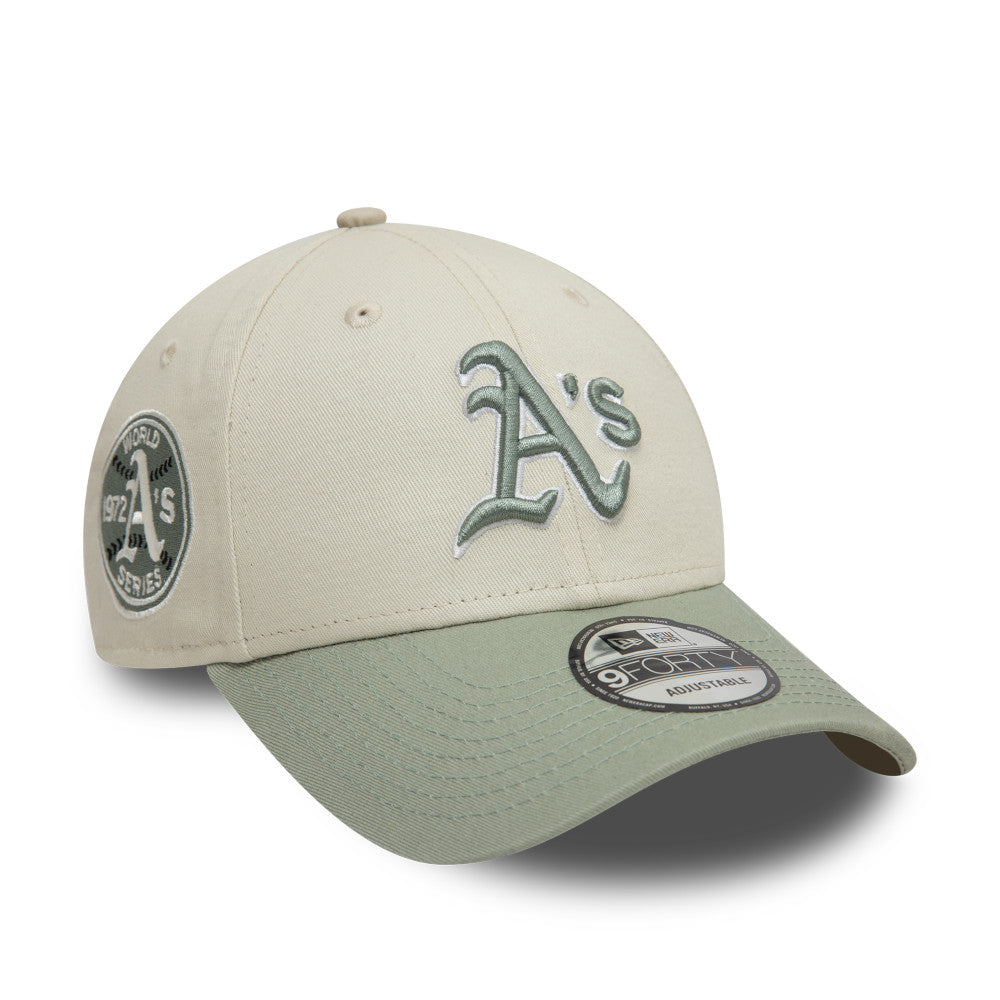 Oakland Athletics World Series Patch Cream 9FORTY Adjustable Cap