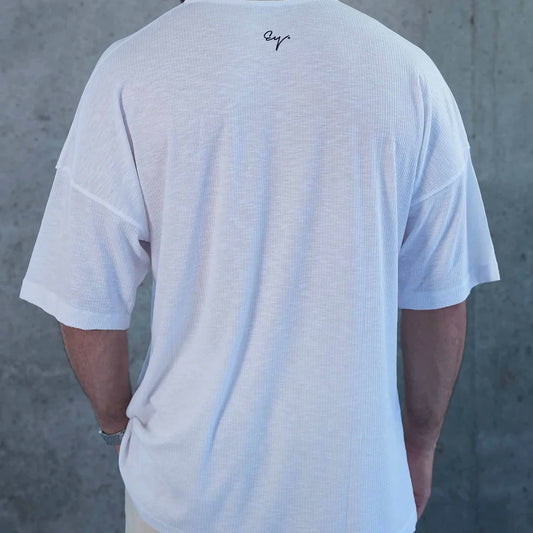 LINEN T SHIRT - WHITE