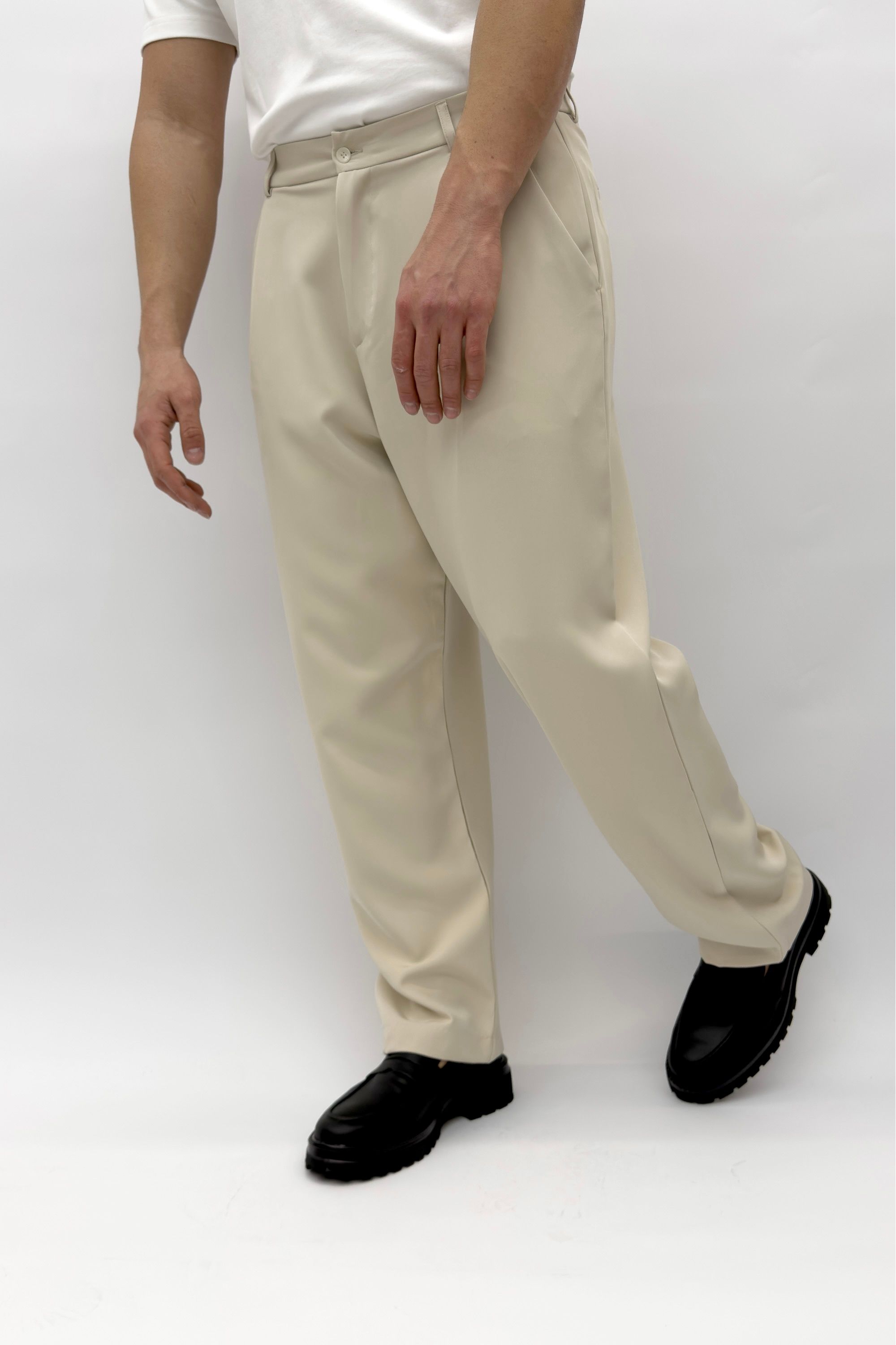 Butterfly Boy מכנס אלגנט רחב קרם - Butterfly Sneakers