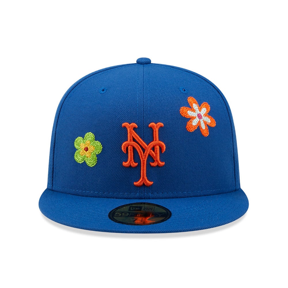 New York Mets MLB Flower Blue 59FIFTY Fitted Cap - New era