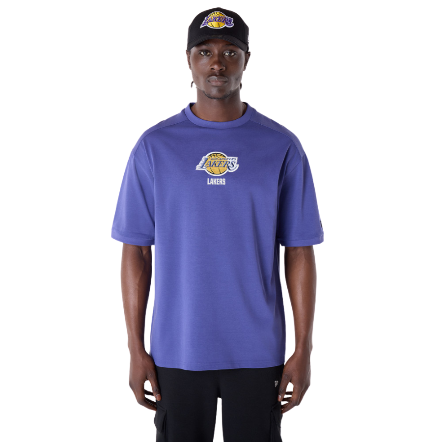 NEW ERA LA Lakers NBA Wordmark Dark Blue Oversized T-Shirt