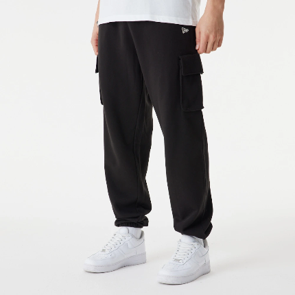 New Era Black Cargo Joggers