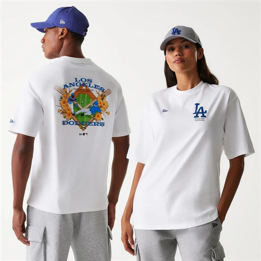 חולצת טי שרט שרוול קצר לבן MLB