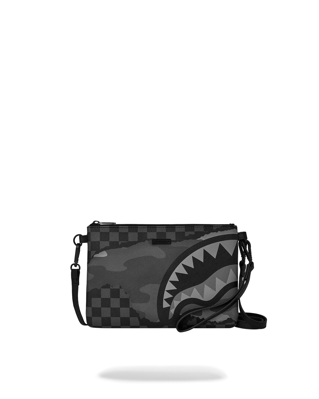 SPLIT UP CAMO TEAR: CROSSOVER CLUTCH W/ SHOUDLER STRAP